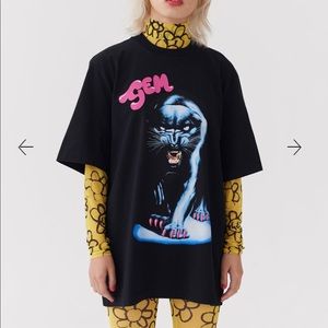 G.E.M Big Cat Oversized Tee - Lazy Oaf